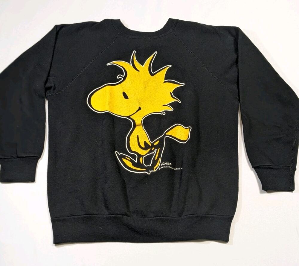 Vintage Woodstock Artex Sweatshirt 1980s Medium Peanuts Snoopy Schulz USA